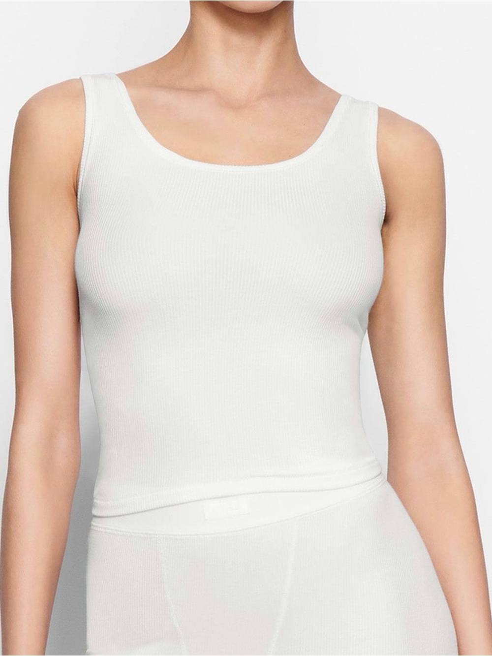 SKIMS Soft Lounge Women's Ribbed Scoop Tank Top in Marble